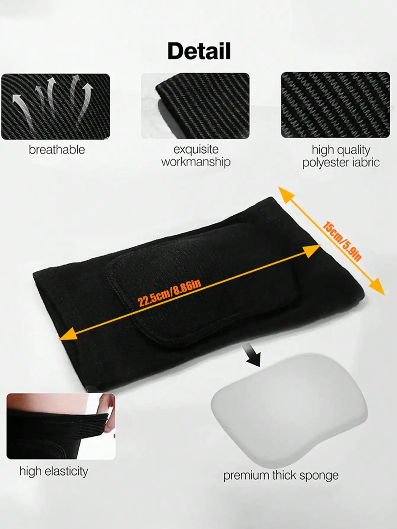 1 pair Soft Breathable Dancing Knee Pads Padded Sponge Sports Knee Support